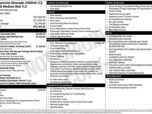 Used 2022 Chevrolet Silverado 2500 LTZ w/ LTZ Plus Package AWD/4WD image 3