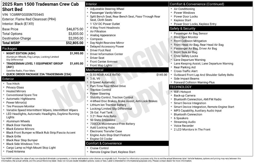 Certified 2025 RAM 1500 Tradesman w/ Night Edition AWD/4WD image 3