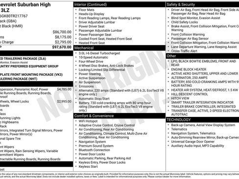 New 2026 Chevrolet Suburban High Country image 5