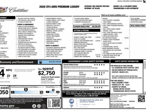 Used 2020 Cadillac XT4 Premium Luxury image 8