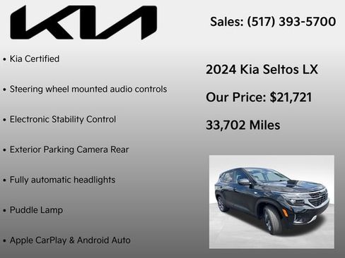 Used 2024 Kia Seltos LX AWD/4WD image 7