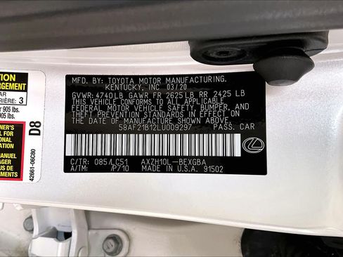 Used 2020 Lexus ES 300h Ultra Luxury w/ Accessory Package FWD image 35