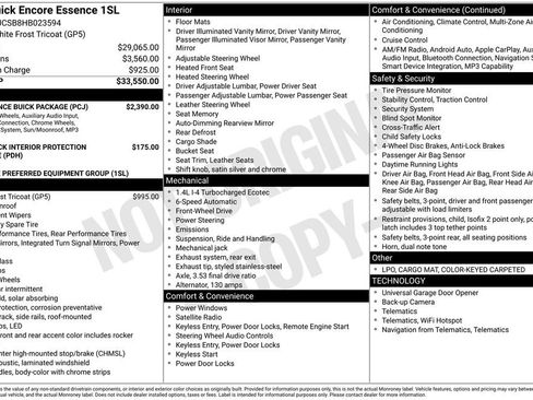 Used 2017 Buick Encore Essence w/ Experience Buick Package image 11