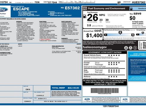 Used 2017 Ford Escape Titanium w/ Equipment Group 301A FWD image 30