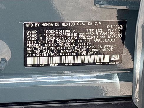Certified 2026 Honda HR-V Sport image 34