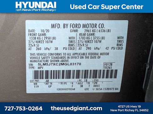 Used 2021 Lincoln Aviator Reserve w/ Equipment Group 201A image 47