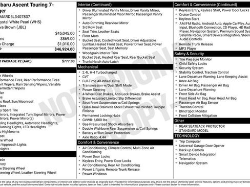 Used 2020 Subaru Ascent Touring w/ Popular Package #2 image 28