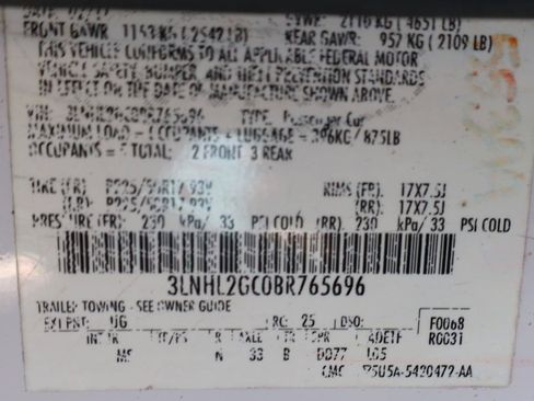 Used 2011 Lincoln MKZ w/ 102A Rapid Spec Order Code FWD image 16