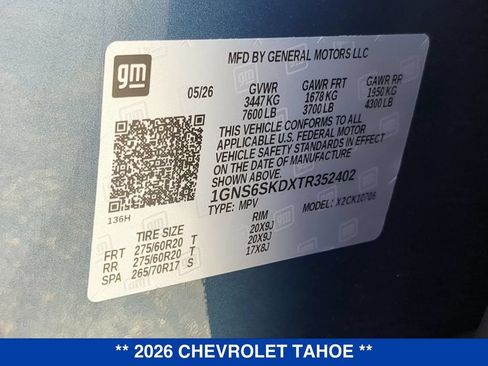 New 2026 Chevrolet Tahoe Premier AWD/4WD image 29