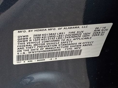 Used 2019 Honda Pilot Elite image 27