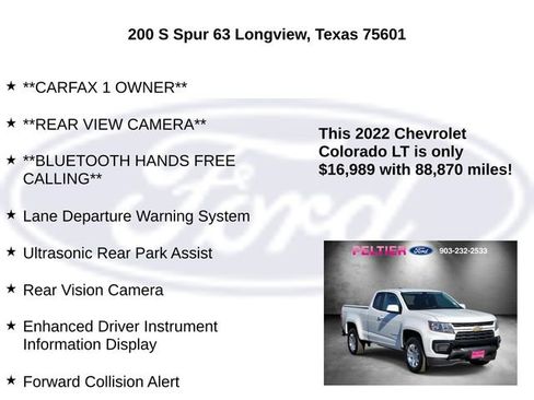 Used 2022 Chevrolet Colorado LT w/ Fleet Safety Package image 10