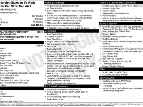 New 2024 Chevrolet Silverado EV W/T image 10