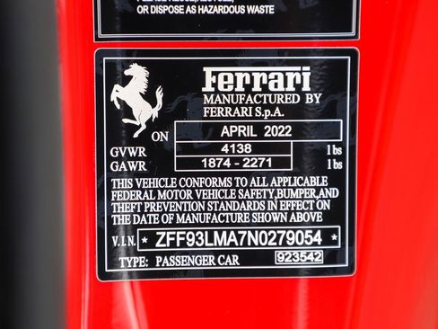 Certified 2022 Ferrari F8 Tributo RWD image 81