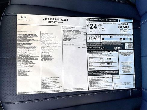 New 2026 INFINITI QX60 Sport w/ Dark Cargo Package image 24