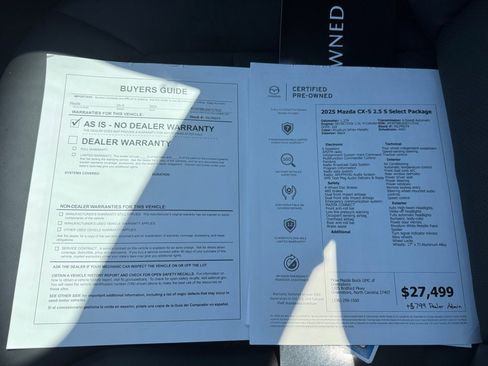 Certified 2025 MAZDA CX-5 AWD 2.5 S w/ Select Package image 37