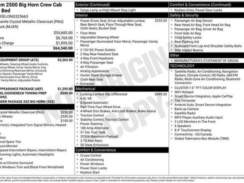 Used 2022 RAM 2500 Big Horn w/ Level A Equipment Group AWD/4WD image 7