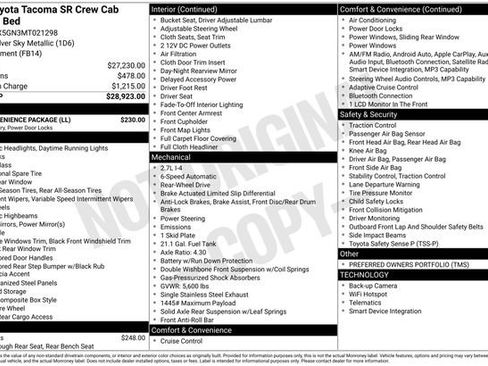 Used 2021 Toyota Tacoma SR w/ SR Convenience Package RWD image 5