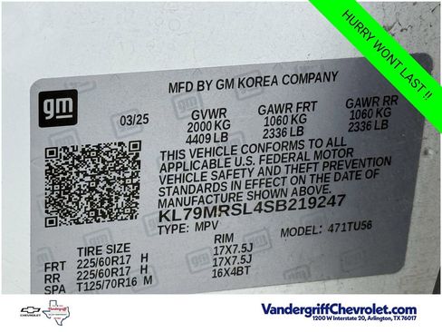 Certified 2025 Chevrolet TrailBlazer LT AWD/4WD image 25