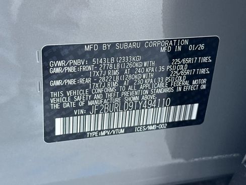 New 2026 Subaru Outback Wilderness w/ Wilderness Package AWD/4WD image 35