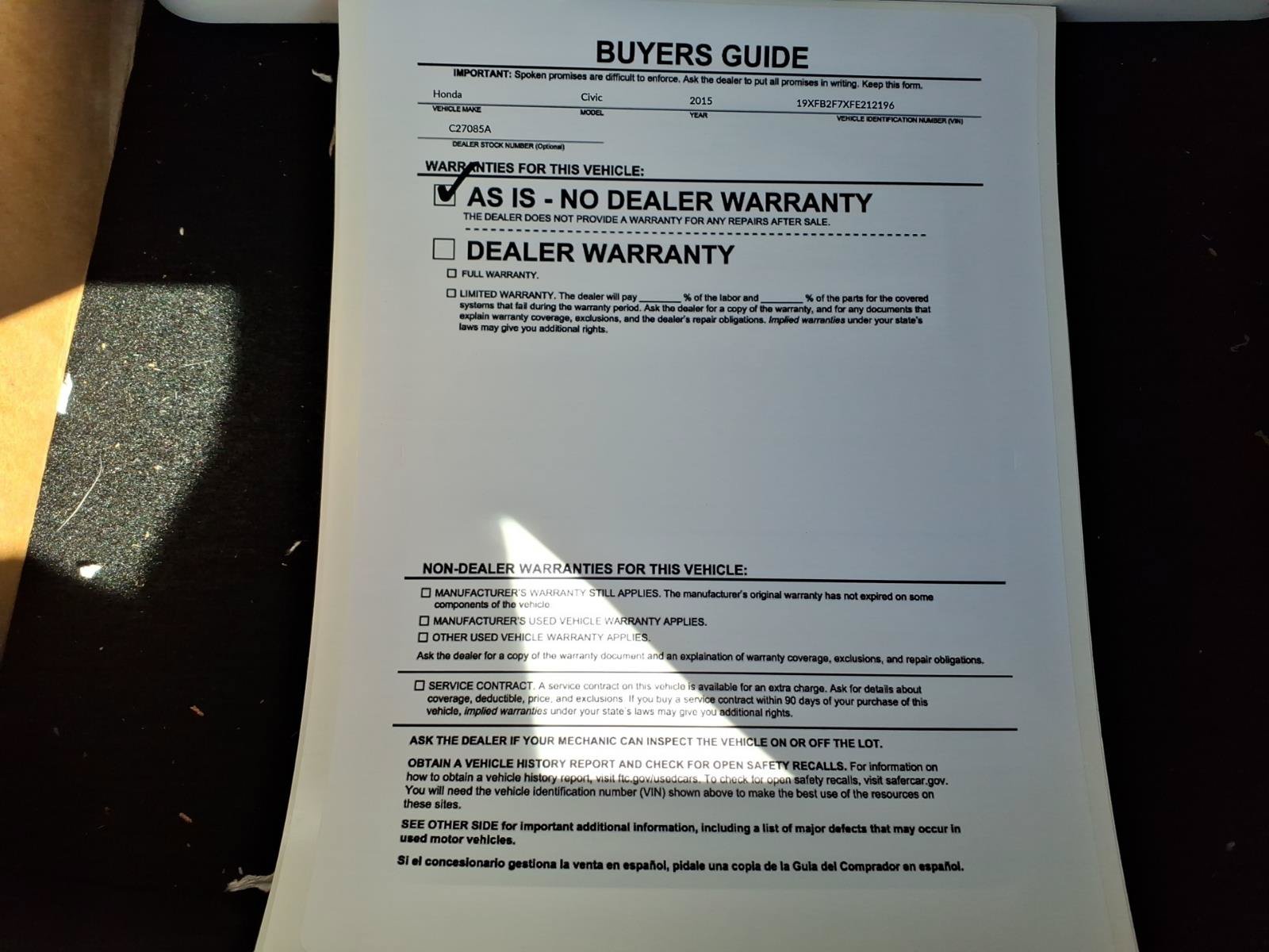 Used 2015 Honda Civic SE image 36