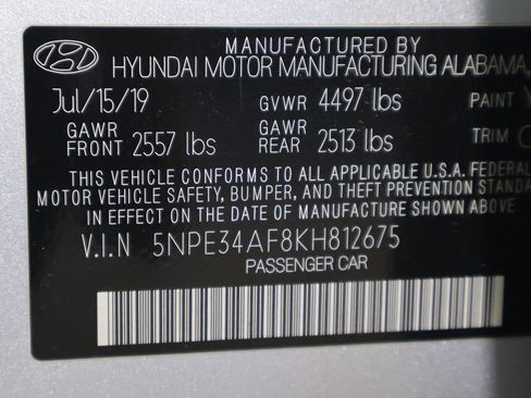 Used 2019 Hyundai Sonata Sport w/ Tech Package 03 FWD image 44