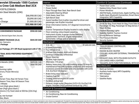 Used 2020 Chevrolet Silverado 1500 Custom Trail Boss w/ Custom Convenience Package AWD/4WD image 14