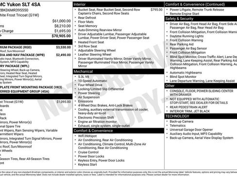 Used 2021 GMC Yukon SLT w/ SLT Premium Package AWD/4WD image 6