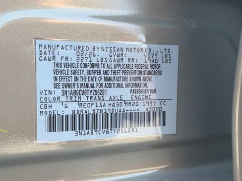 New 2026 Nissan Sentra SV w/ Floor Mat Package image 31