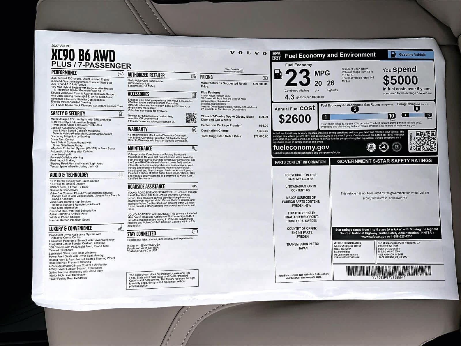 New 2027 Volvo XC90 B6 Plus AWD/4WD image 36