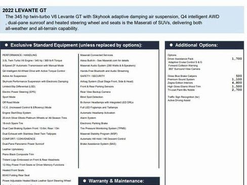 Certified 2022 Maserati Levante GT image 2