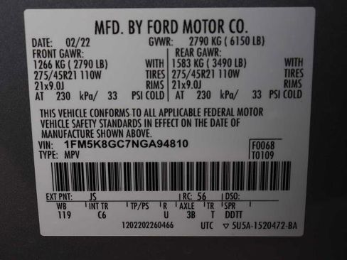 Certified 2022 Ford Explorer ST w/ Equipment Group 401A image 33