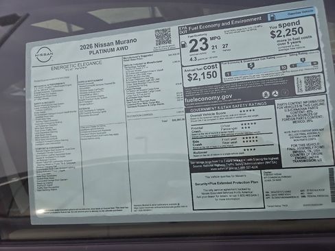 New 2026 Nissan Murano Platinum image 39