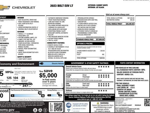 Used 2023 Chevrolet Bolt EUV LT FWD image 5