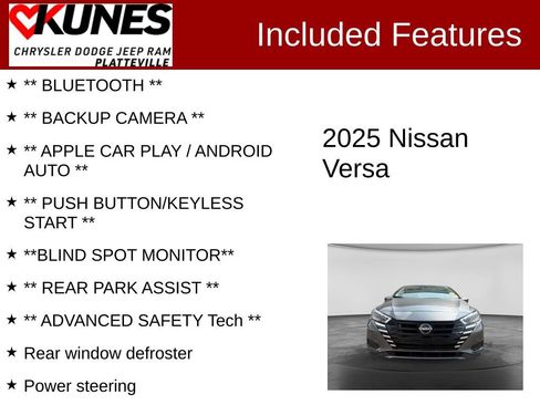 Used 2025 Nissan Versa SV FWD image 2