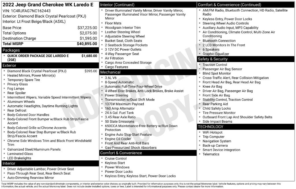 Used 2022 Jeep Grand Cherokee Laredo E AWD/4WD image 30