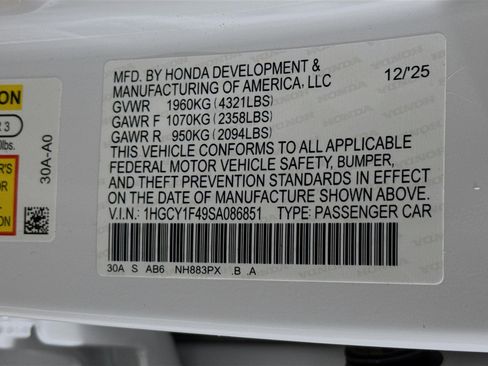 New 2025 Honda Accord SE image 38