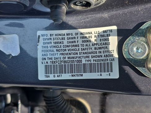 Used 2016 Honda Civic EX image 35