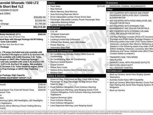 Used 2022 Chevrolet Silverado 1500 LTZ w/ Z71 Off-Road Package image 33