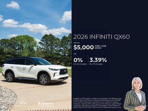 New 2026 INFINITI QX60 Pure w/ Cargo Package AWD/4WD image 2