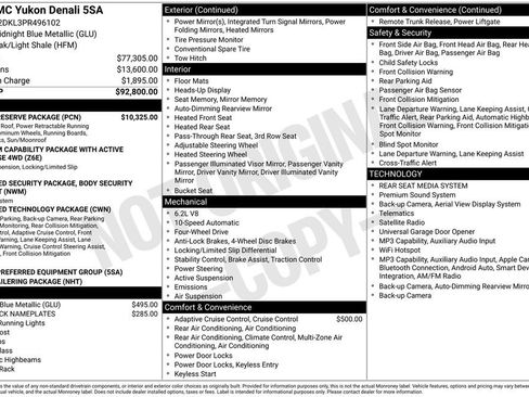 Used 2023 GMC Yukon Denali w/ Denali Reserve Package AWD/4WD image 51