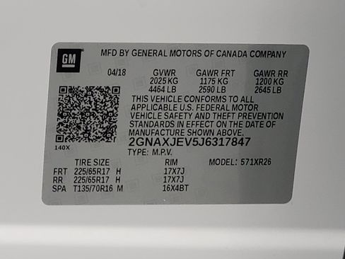 Used 2018 Chevrolet Equinox LT w/ Sun & Infotainment Package FWD image 33