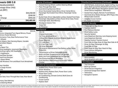 Used 2018 Genesis G80 3.8 image 36