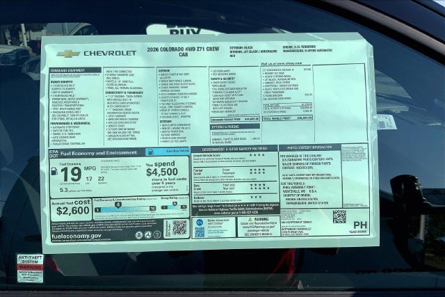 New 2026 Chevrolet Colorado Z71 w/ Z71 Convenience Package 2 AWD/4WD image 14