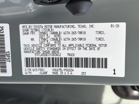 New 2026 Toyota Tundra SR5 AWD/4WD image 33