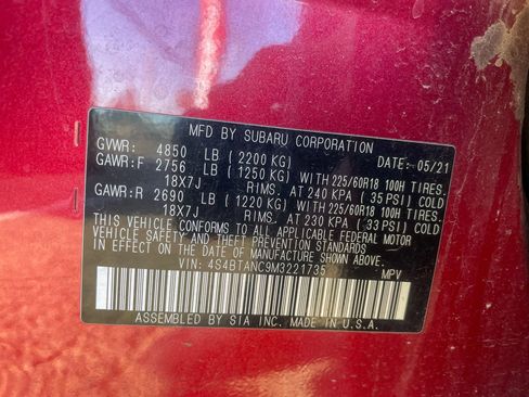 Used 2021 Subaru Outback Limited w/ Popular Package #2 AWD/4WD image 41