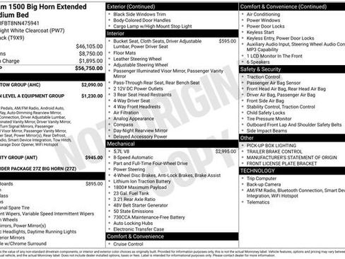 Used 2022 RAM 1500 Big Horn w/ Trailer Tow Group AWD/4WD image 25