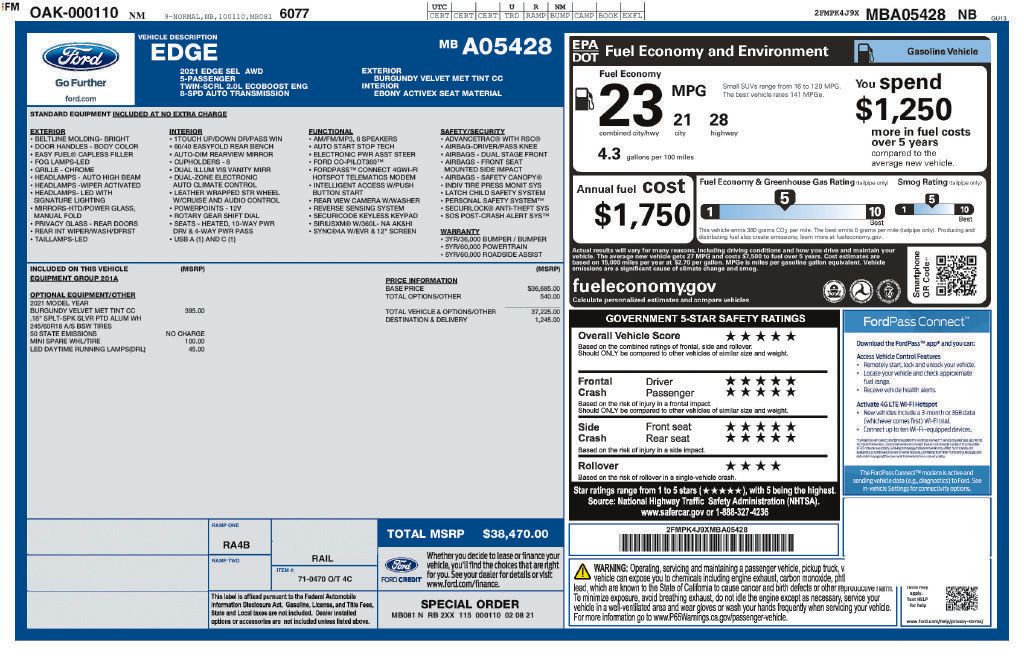 Used 2021 Ford Edge SEL AWD/4WD image 26