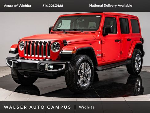 Used 2022 Jeep Wrangler Unlimited Sahara w/ LED Lighting Group AWD/4WD image 1