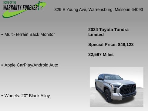 Used 2024 Toyota Tundra Limited w/ TRD Off-Road Package AWD/4WD image 9