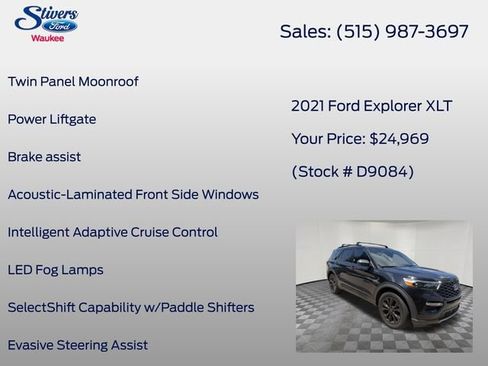 Used 2021 Ford Explorer XLT w/ Equipment Group 202A AWD/4WD image 22